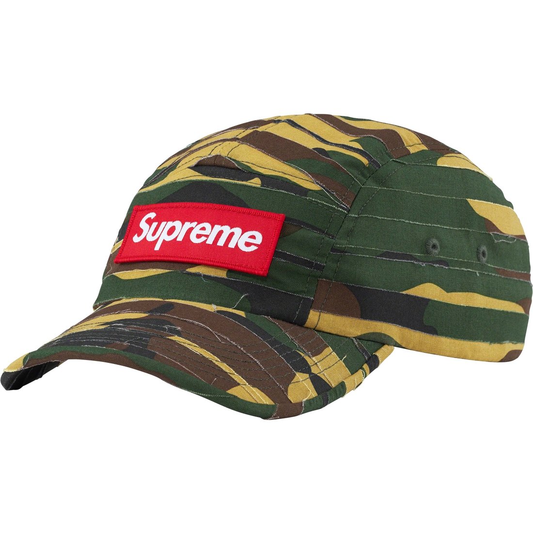 Details on Layered Camo Camp Cap Green from spring summer 2023 (Price is $54)