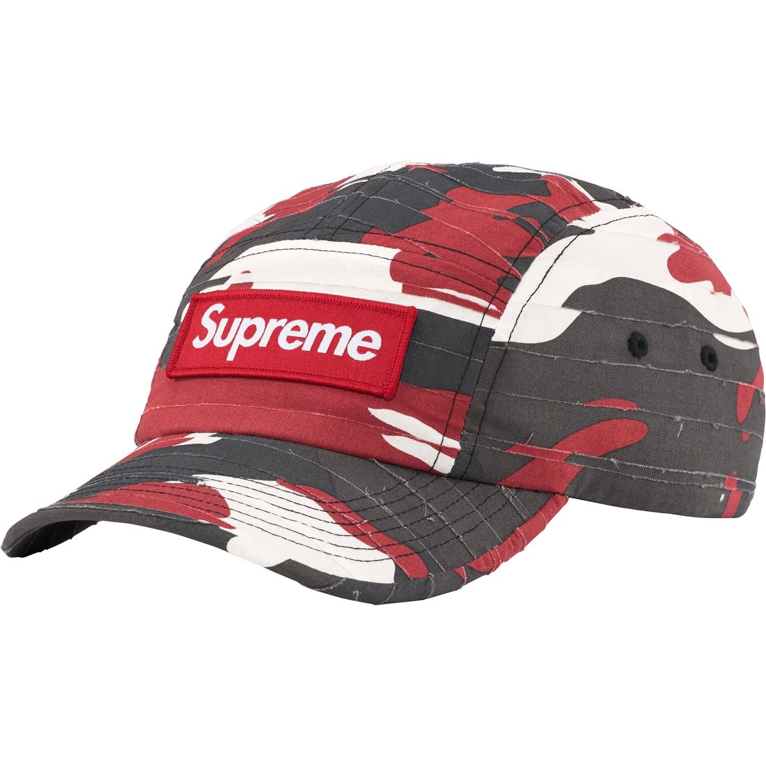 Details on Layered Camo Camp Cap Red from spring summer
                                                    2023 (Price is $54)