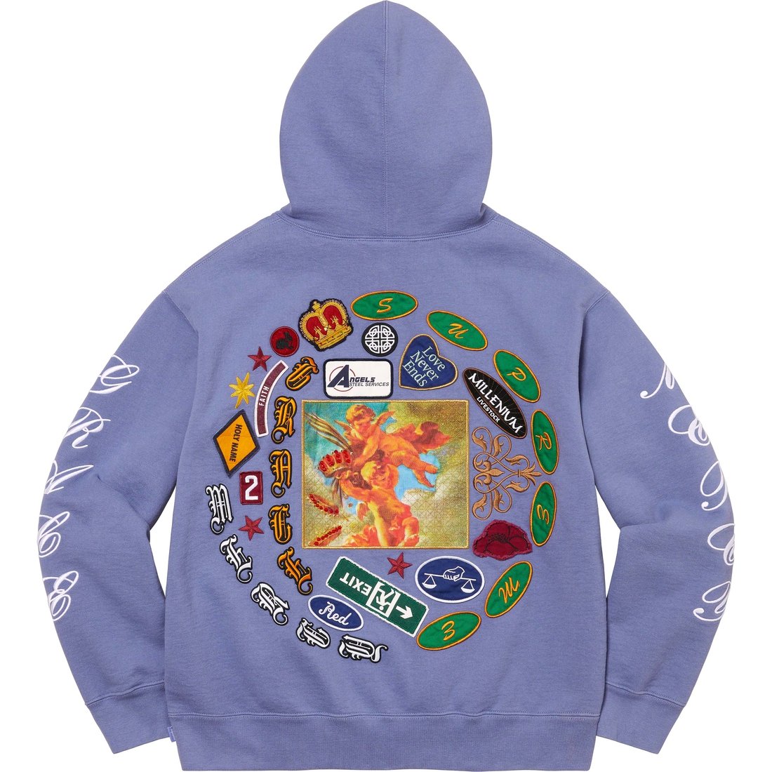 Details on Patches Spiral Hooded Sweatshirt Light Purple from spring summer
                                                    2023 (Price is $178)