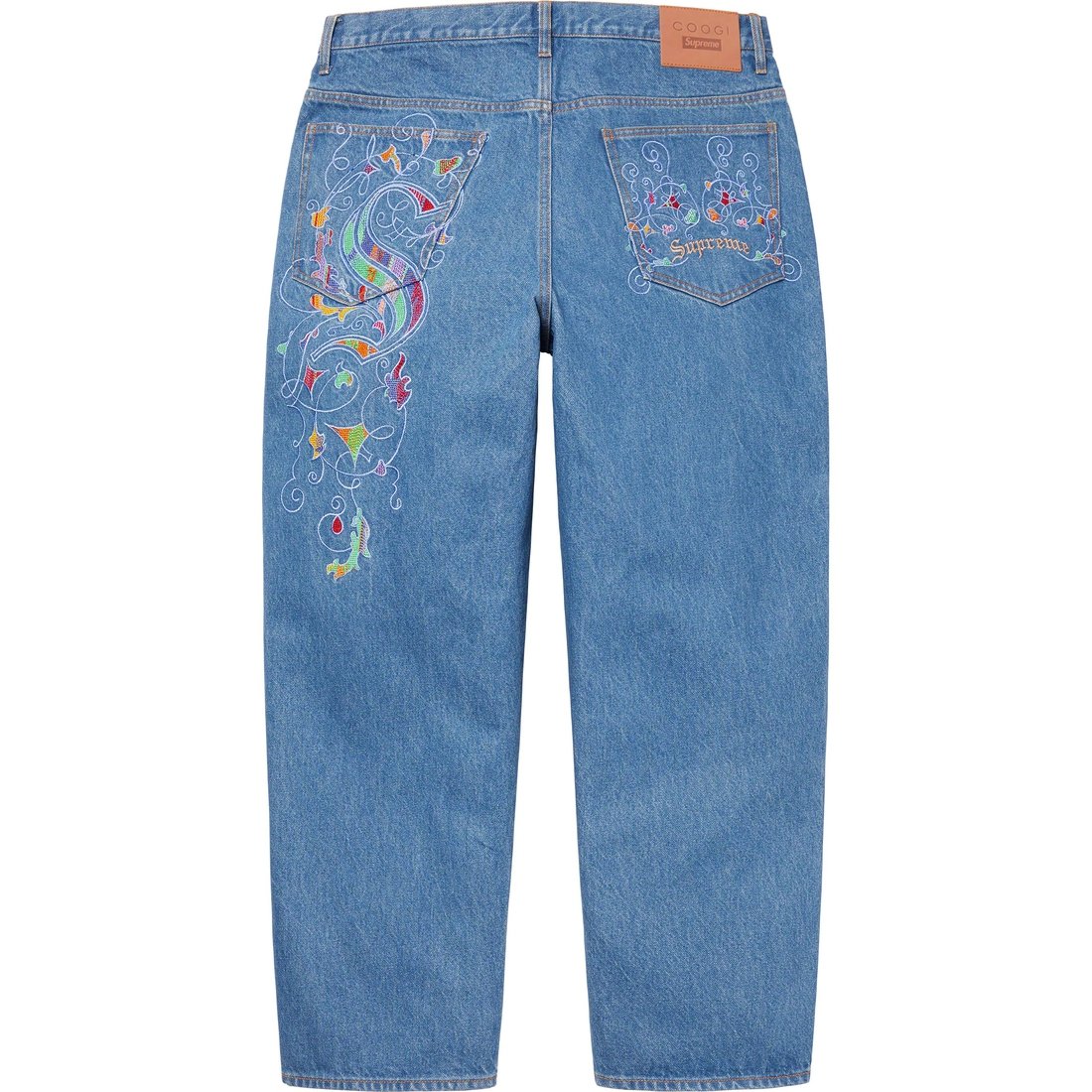 Details on Supreme Coogi Baggy Jean Blue from spring summer
                                                    2023 (Price is $198)