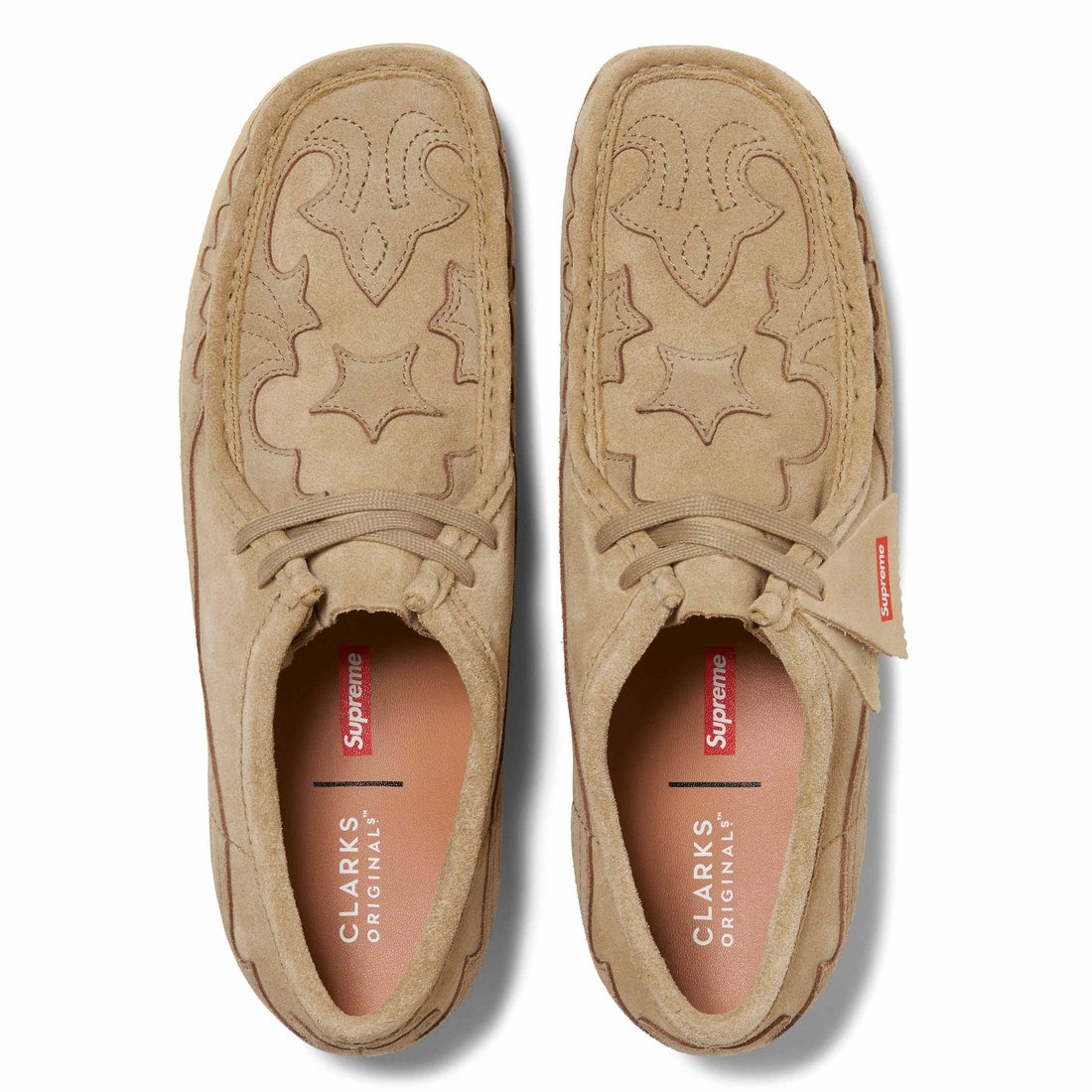 Details on Supreme Clarks Originals Wallabee Tan from spring summer
                                                    2023 (Price is $198)