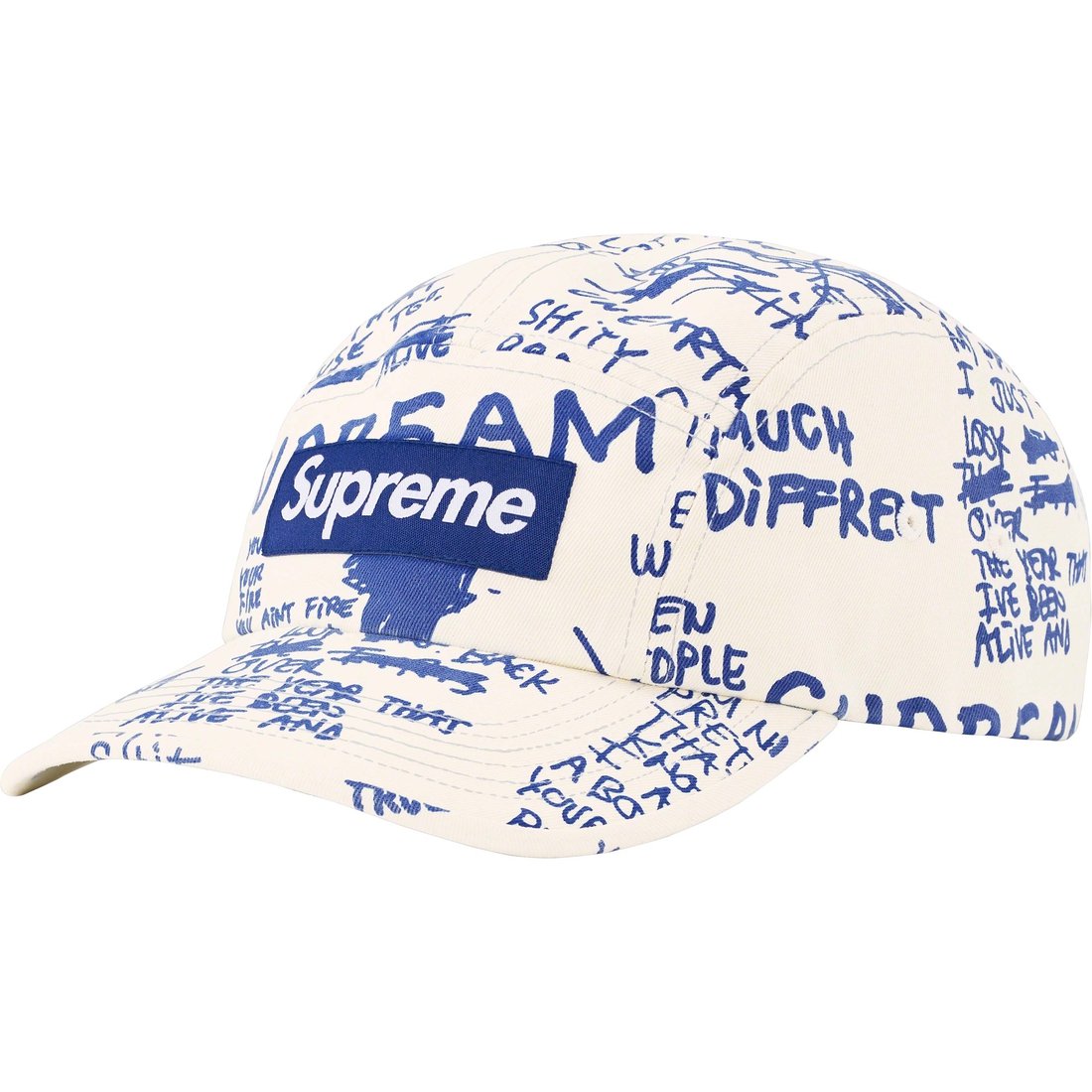 Details on Gonz Poems Camp Cap White from spring summer 2023 (Price is $48)