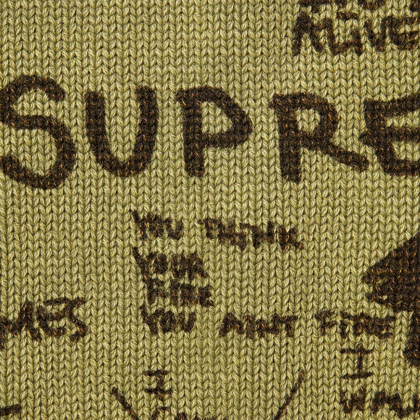 Supreme Gonz Poems Sweater "Olive"