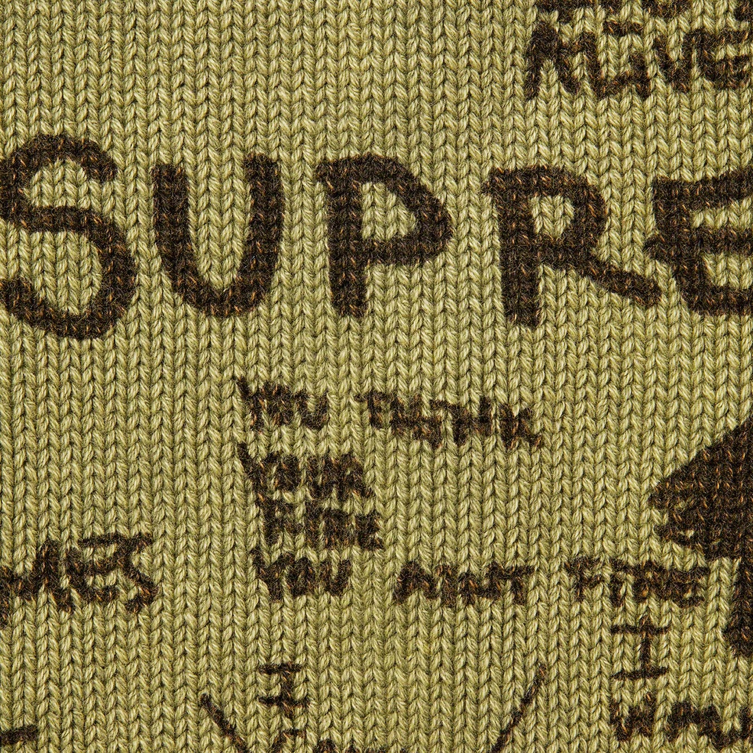 Details on Gonz Poems Sweater Olive from spring summer 2023 (Price is $168)