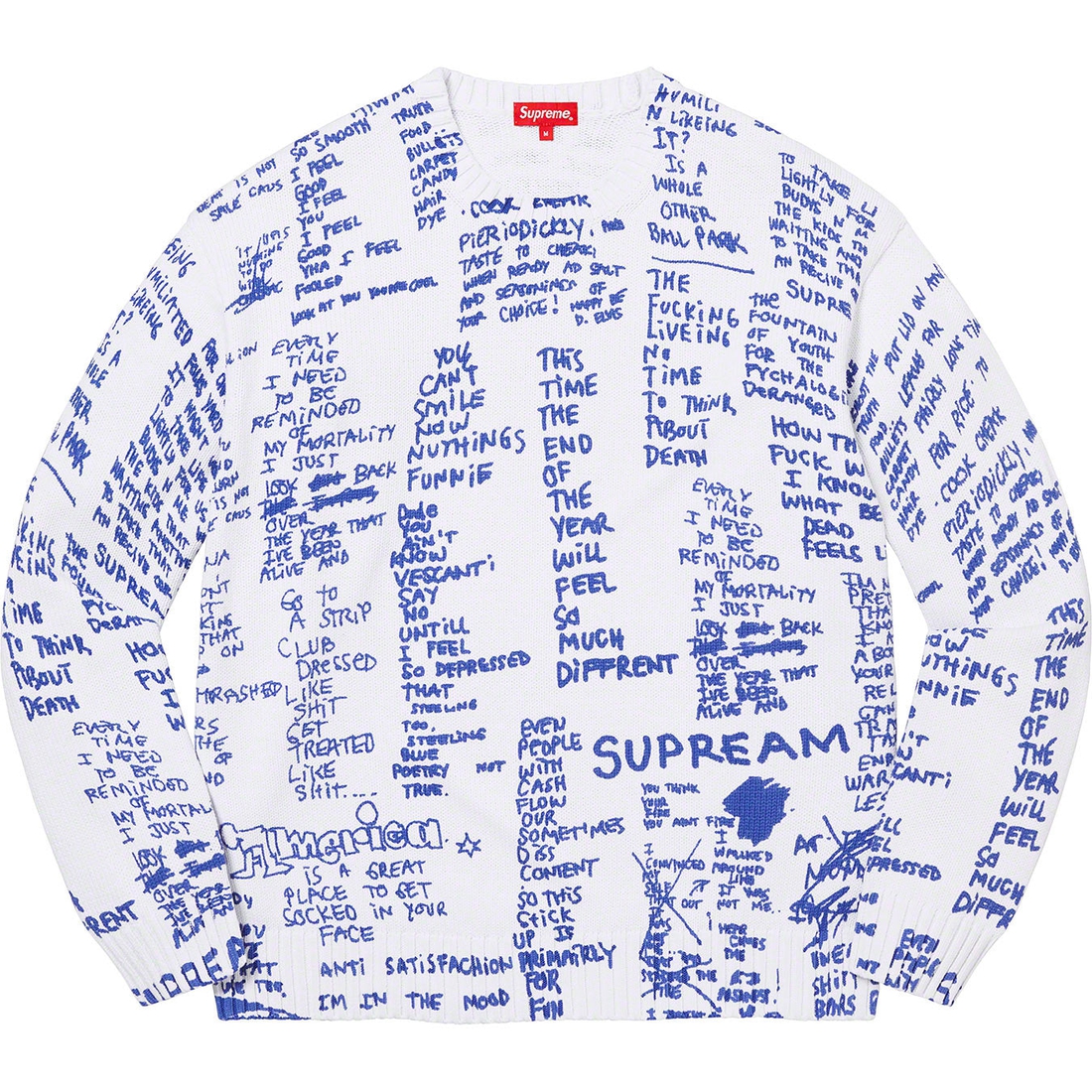 Details on Gonz Poems Sweater White from spring summer 2023 (Price is $168)