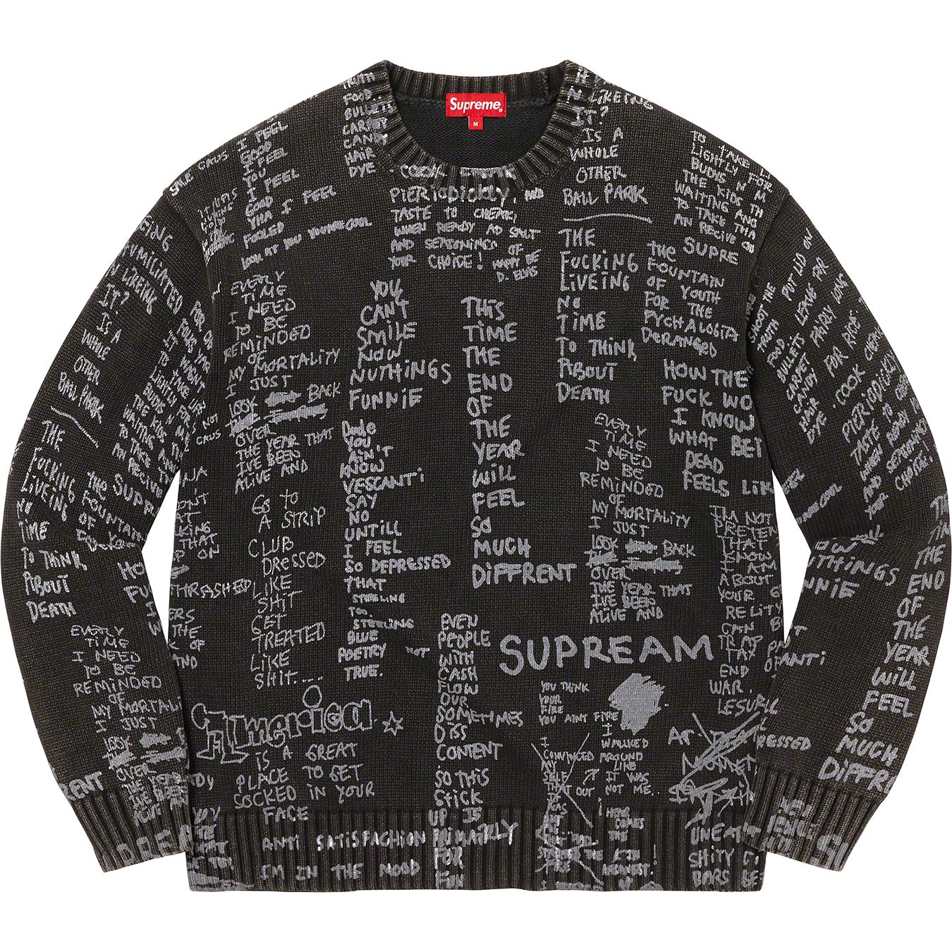 SUPREME 23ss Gonz Poems Sweater SIZE XL-