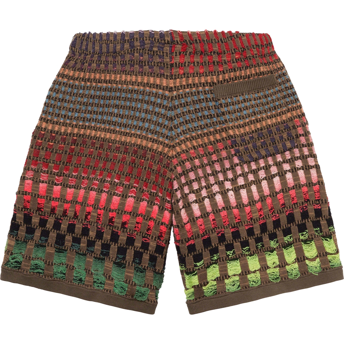 Details on Gradient Grid Knit Short Brown from spring summer 2023 (Price is $138)