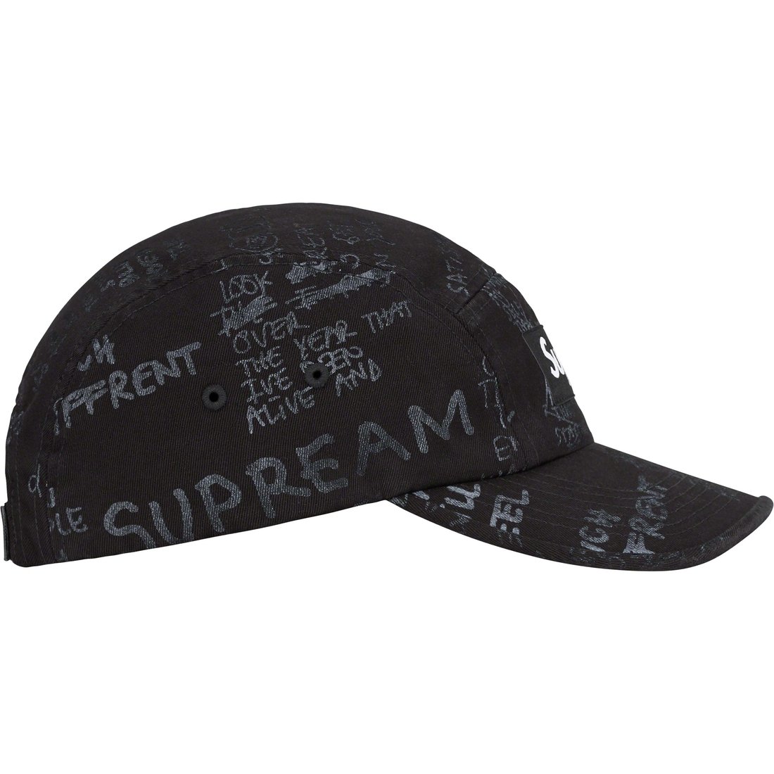 Details on Gonz Poems Camp Cap Black from spring summer 2023 (Price is $48)