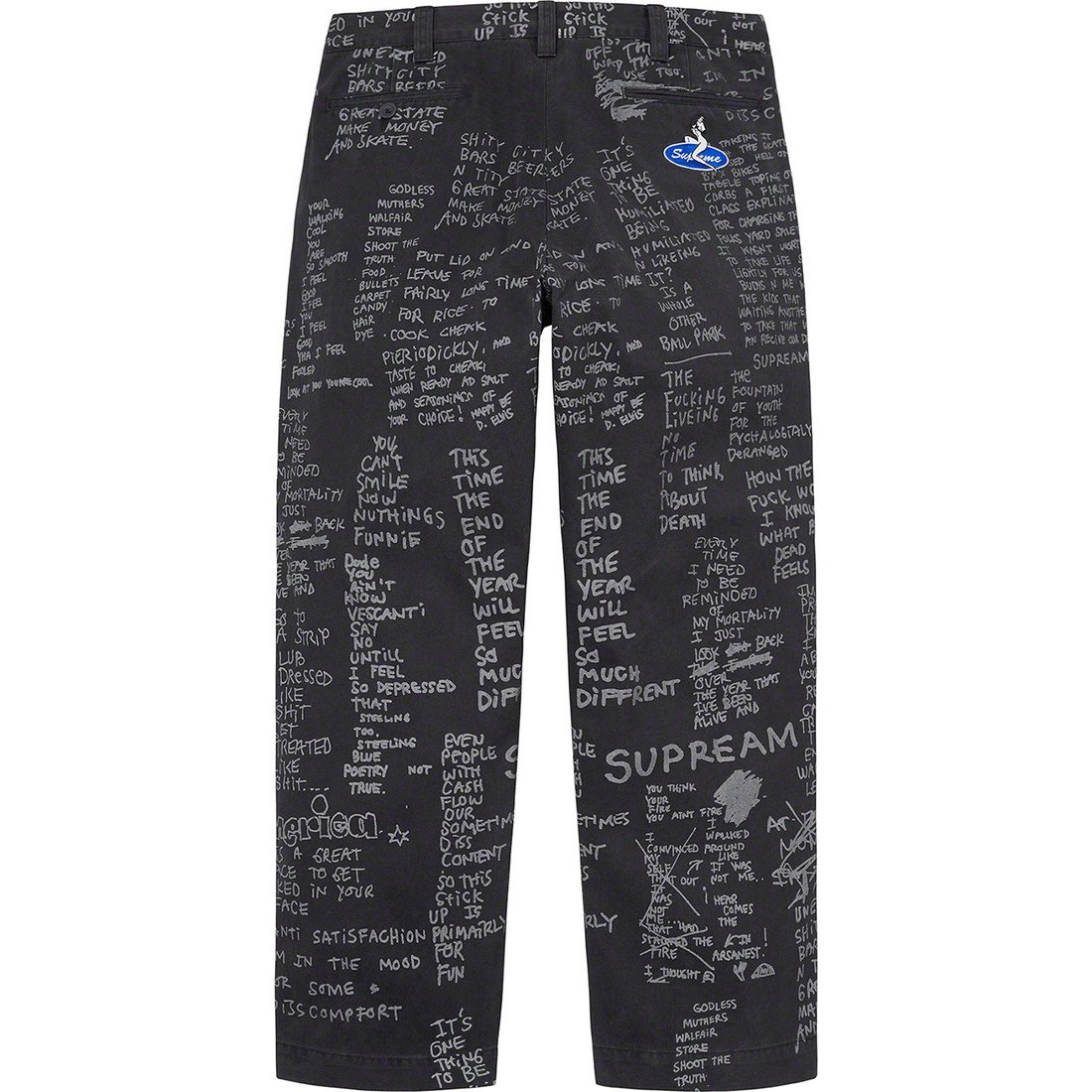 Details on Gonz Poems Chino Pant Black from spring summer 2023 (Price is $168)