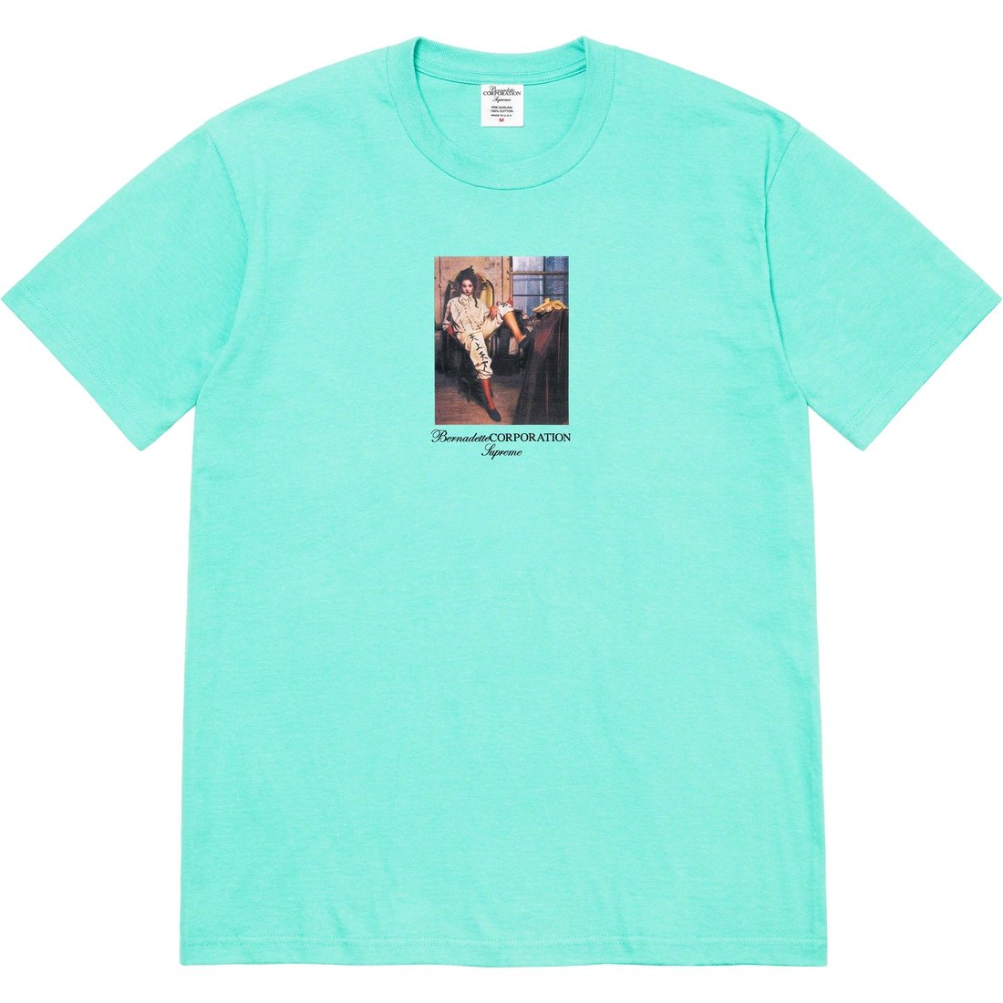 Details on Supreme Bernadette Corporation Fuck Tee Teal from spring summer
                                                    2023 (Price is $48)