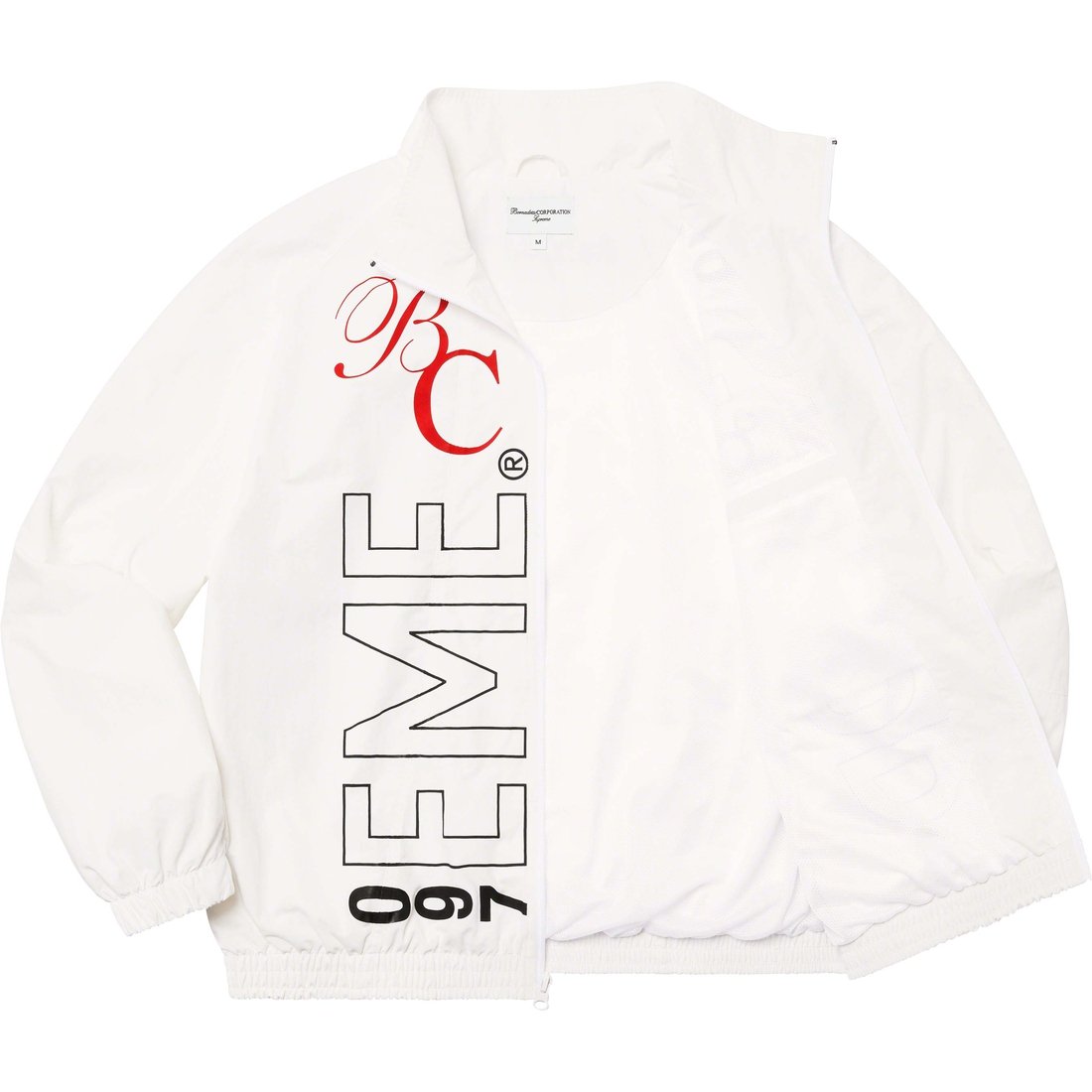 Details on Supreme Bernadette Corporation Track Jacket White from spring summer 2023 (Price is $188)