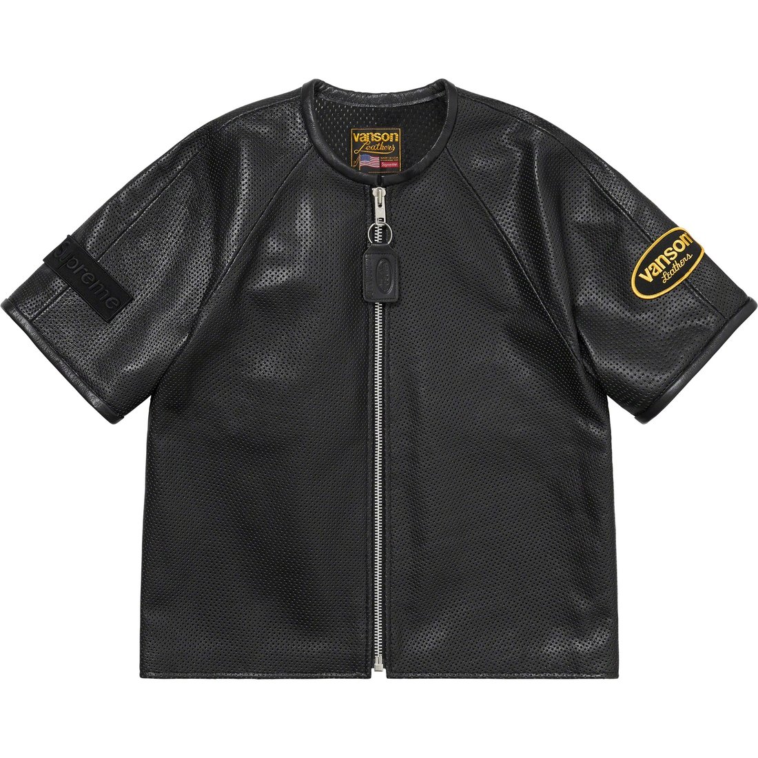 Details on Supreme Vanson Leathers S S Racing Jacket Black from spring summer
                                                    2023 (Price is $698)