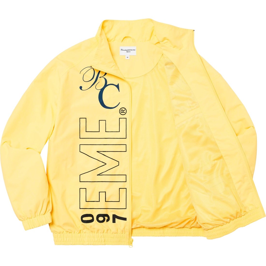 Details on Supreme Bernadette Corporation Track Jacket Pale Yellow from spring summer
                                                    2023 (Price is $188)