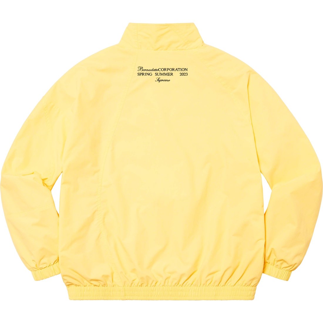 Details on Supreme Bernadette Corporation Track Jacket Pale Yellow from spring summer
                                                    2023 (Price is $188)