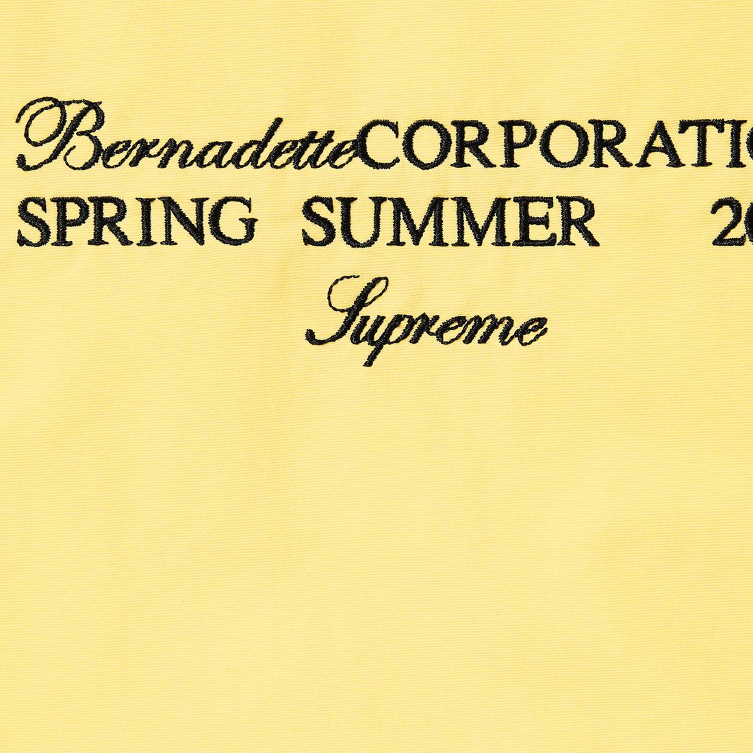 Details on Supreme Bernadette Corporation Track Jacket Pale Yellow from spring summer 2023 (Price is $188)