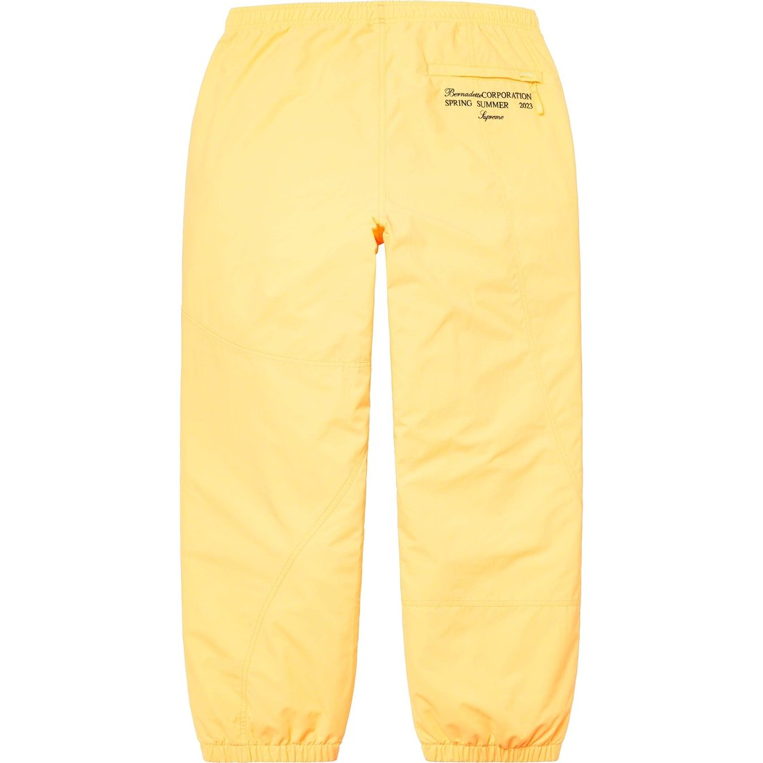 Details on Supreme Bernadette Corporation Track Pant Pale Yellow from spring summer
                                                    2023 (Price is $158)