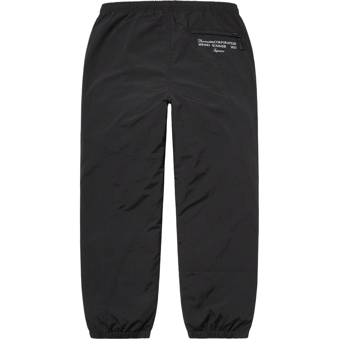 Details on Supreme Bernadette Corporation Track Pant Black from spring summer
                                                    2023 (Price is $158)