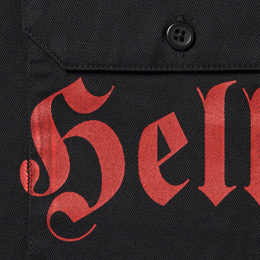 Details on Supreme Bernadette Corporation S S Work Shirt Black from spring summer 2023 (Price is $138)