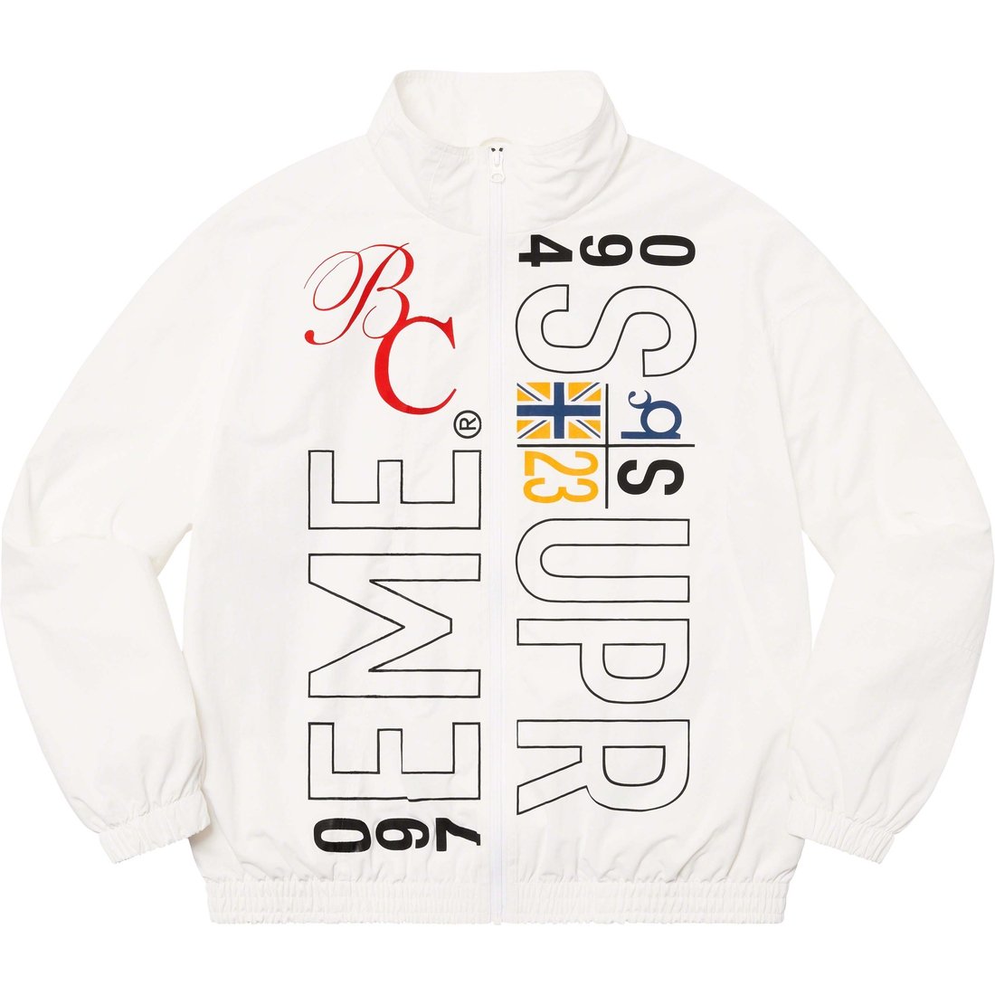 Details on Supreme Bernadette Corporation Track Jacket White from spring summer 2023 (Price is $188)