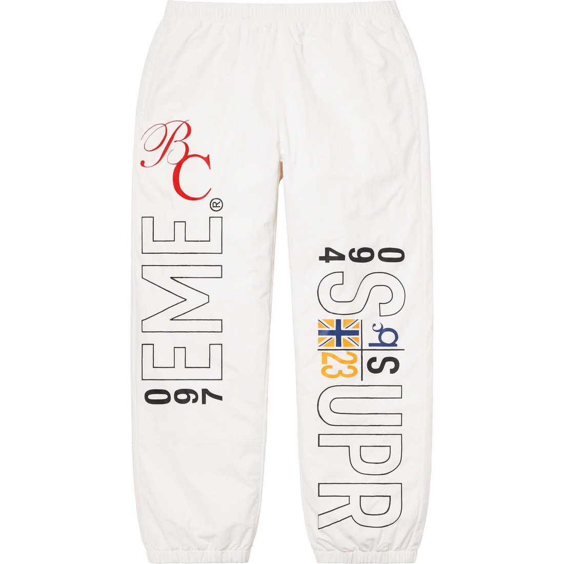 Details on Supreme Bernadette Corporation Track Pant White from spring summer
                                                    2023 (Price is $158)