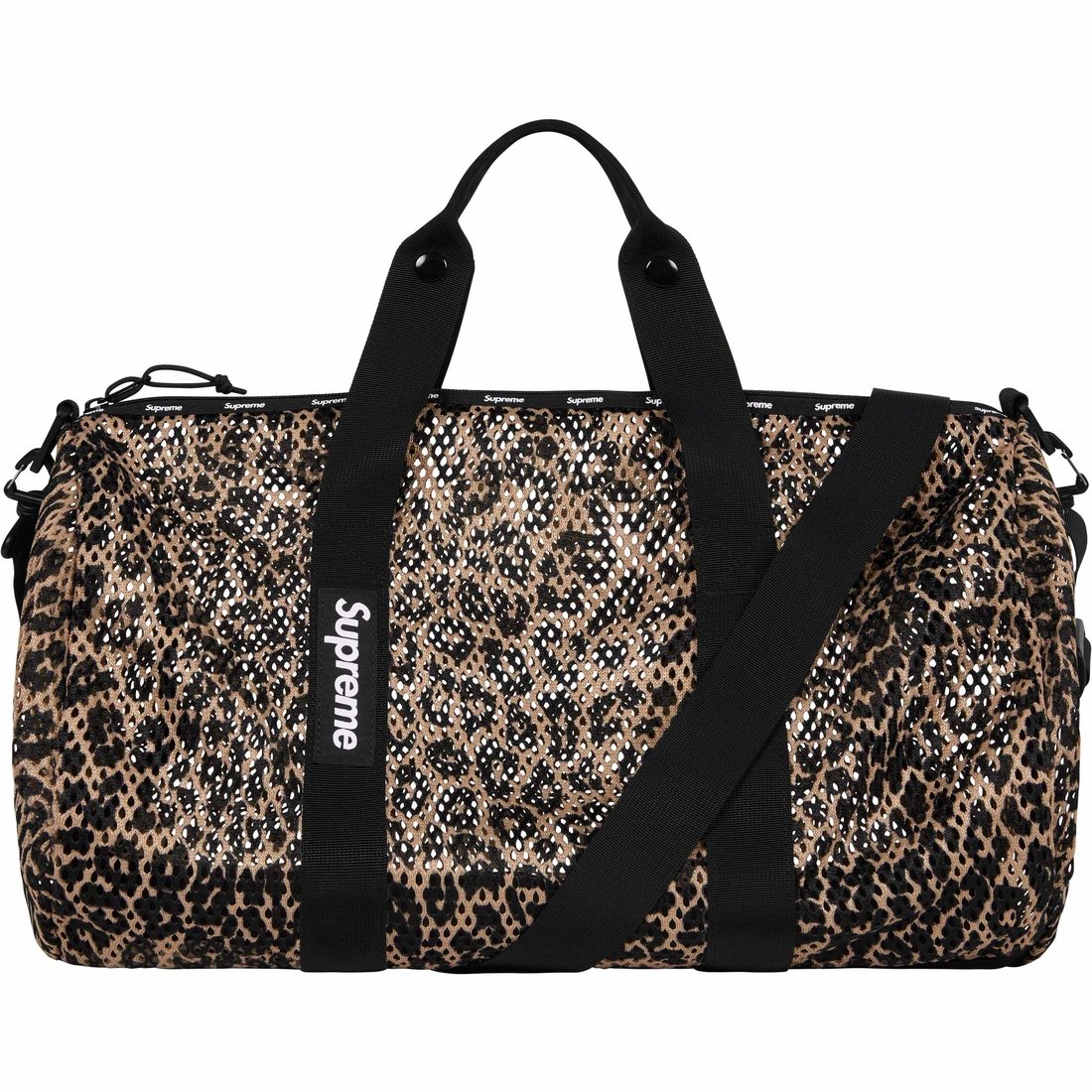 Details on Mesh Duffle Bag Leopard from spring summer
                                                    2023 (Price is $118)