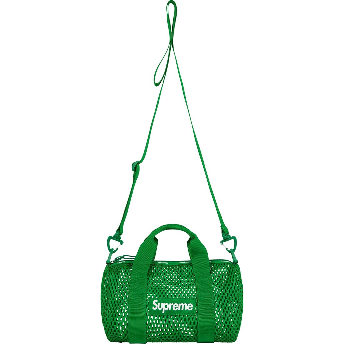 現貨SUPREME SS23 MESH MINI DUFFLE BAG BV綠豹紋網眼透視圓筒包側背包3L