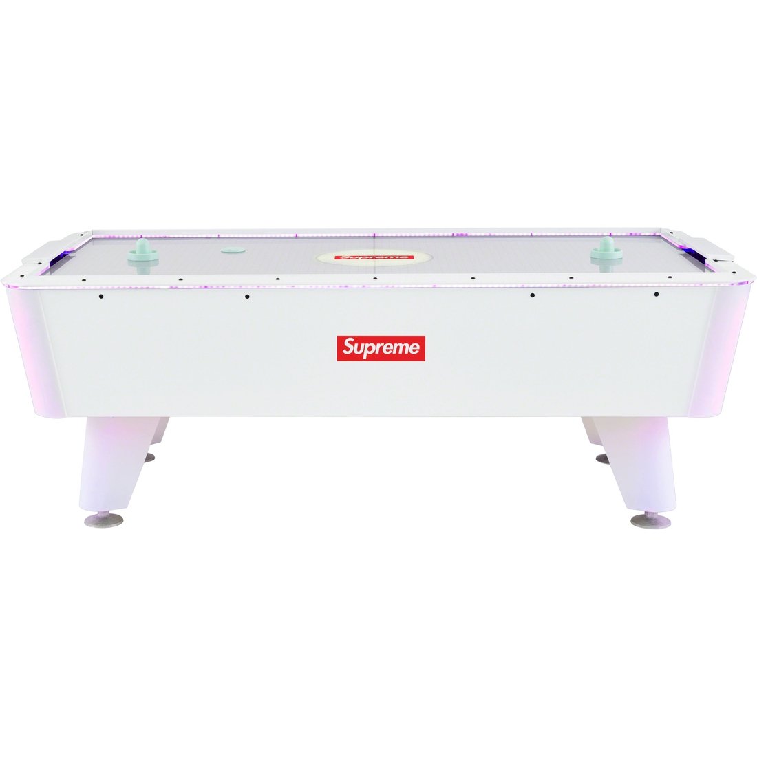 Details on Supreme Valley LED Air Hockey Table White from spring summer
                                                    2023 (Price is $12500)
