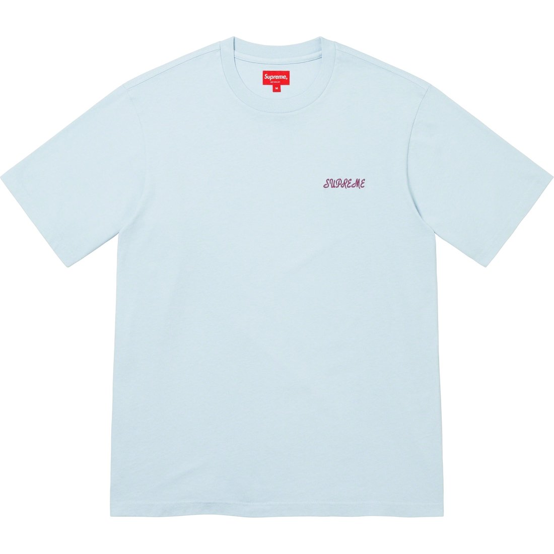 Details on Washed Script S S Top Light Blue from spring summer
                                                    2023 (Price is $54)