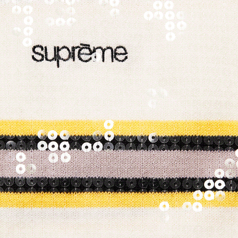 Sequin Stripe Zip Polo - spring summer 2023 - Supreme