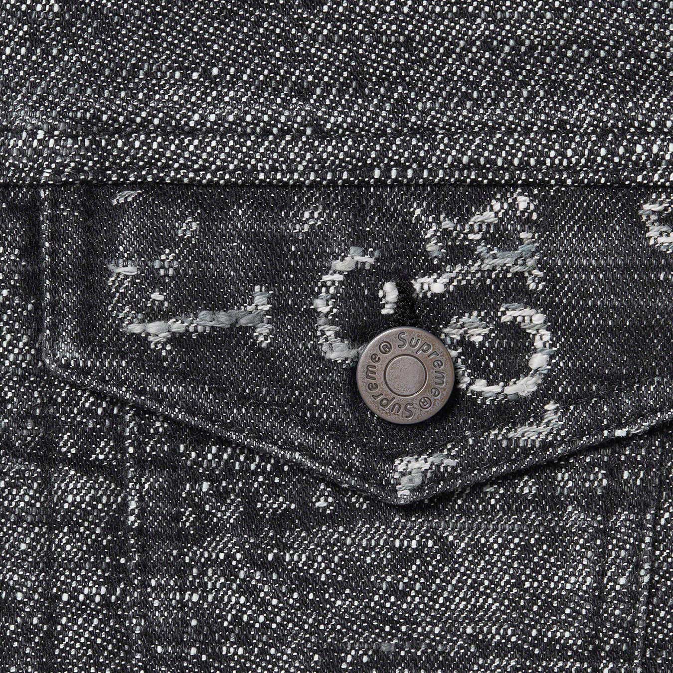 Jacquard Denim Trucker Jacket | Size 48