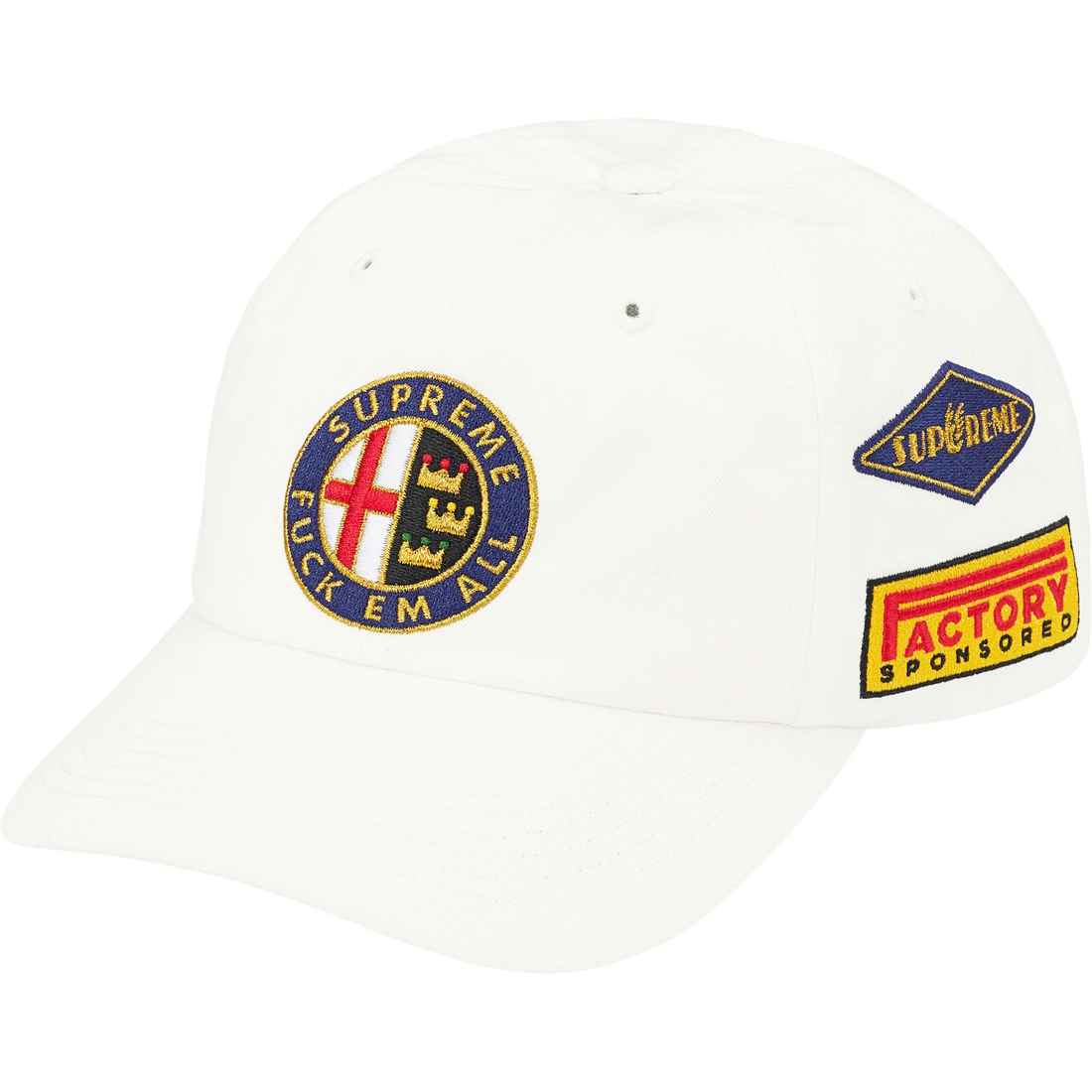 Supreme Racing 6-Panel (SS23) - White - $54