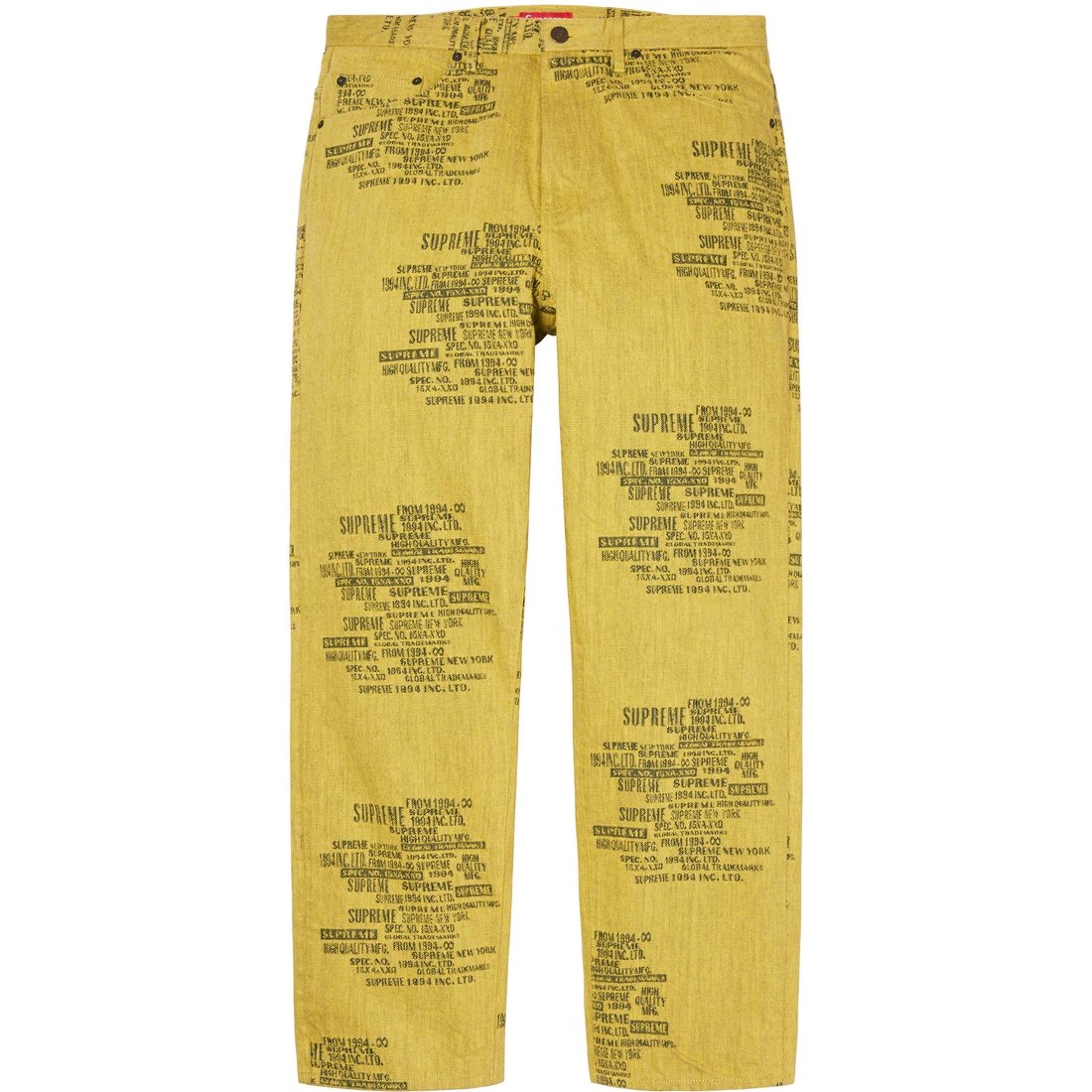 Details on Trademark Jacquard Baggy Jean Washed Yellow from spring summer
                                                    2023 (Price is $188)
