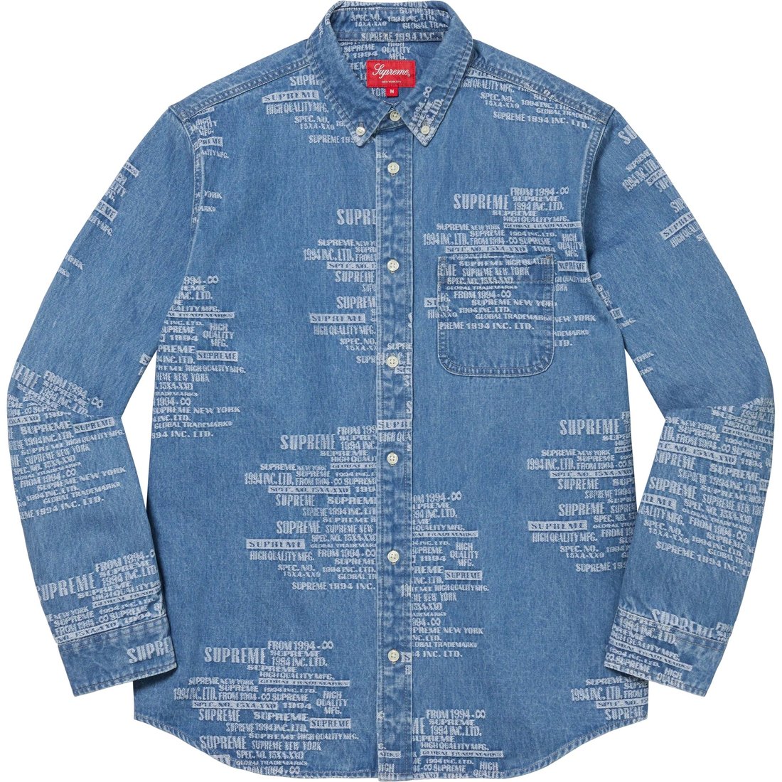 Details on Trademark Jacquard Denim Shirt Washed Blue from spring summer
                                                    2023 (Price is $148)
