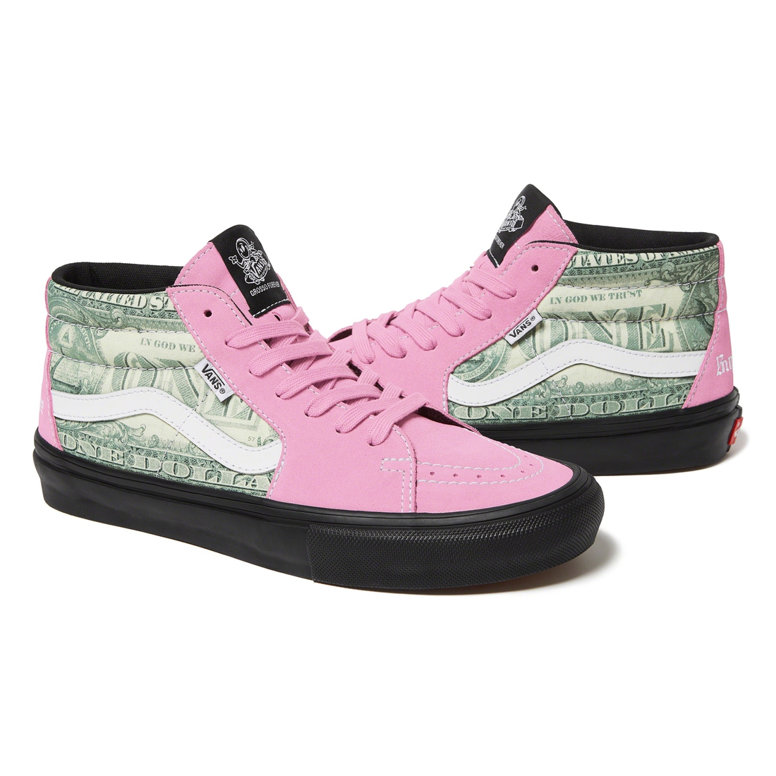 Details on Supreme  Vans Dollar Skate Grosso Mid Pink from spring summer
                                                    2023 (Price is $110)