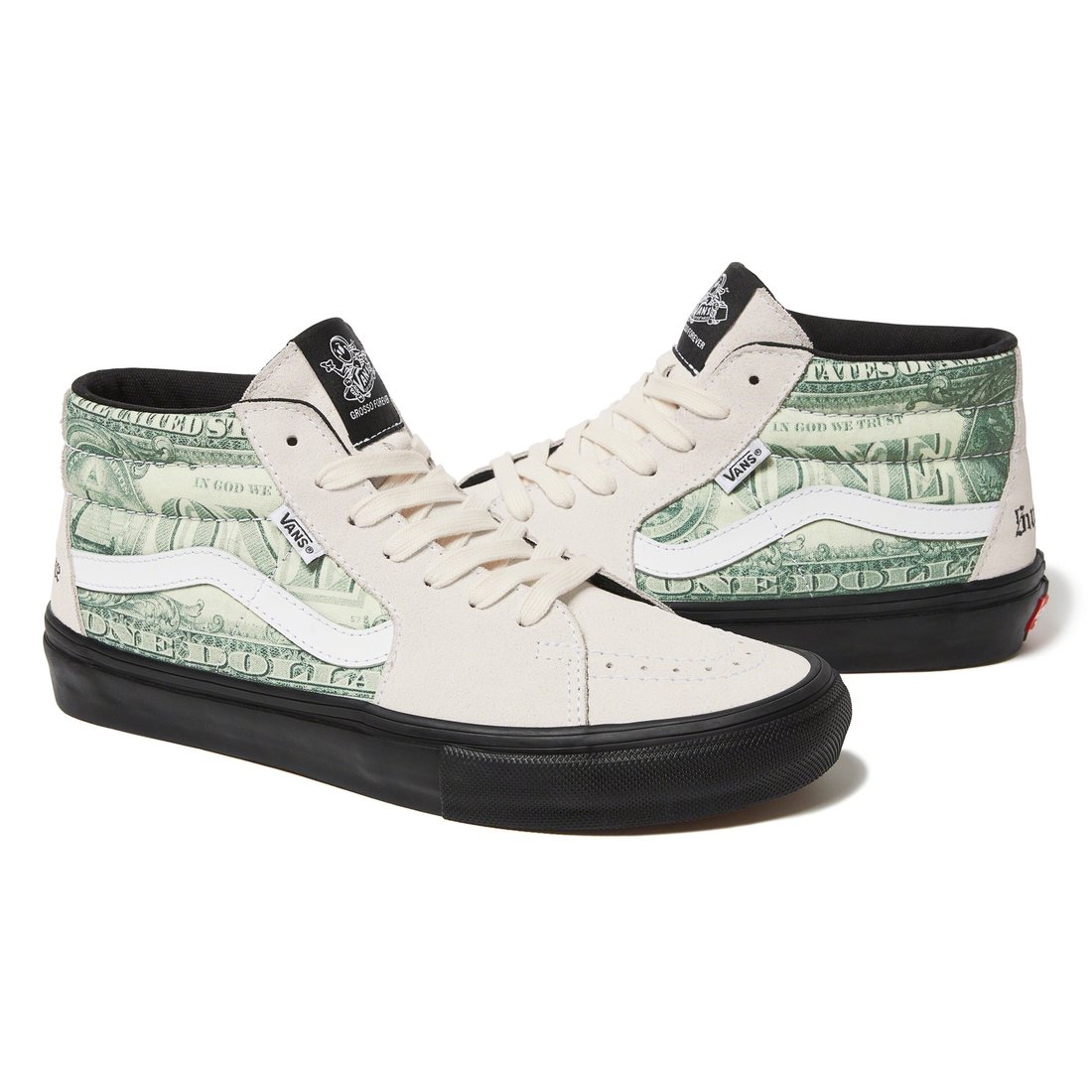 Details on Supreme  Vans Dollar Skate Grosso Mid White from spring summer
                                                    2023 (Price is $110)