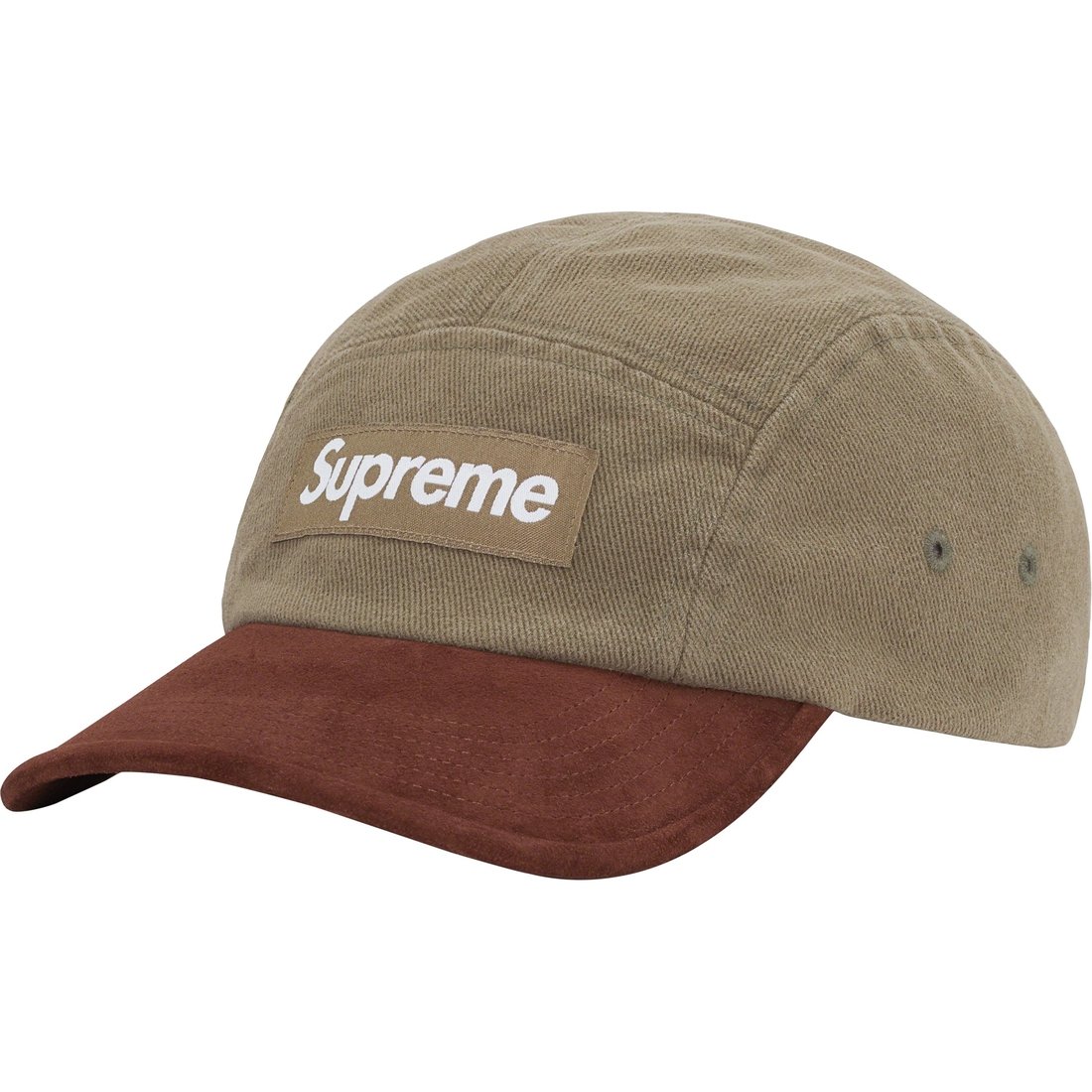 Details on Suede Visor Camp Cap Light Olive from spring summer
                                                    2023 (Price is $58)