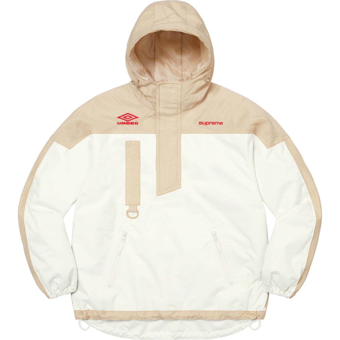 Details on Supreme Umbro Hooded Anorak White from spring summer
                                                    2023 (Price is $238)