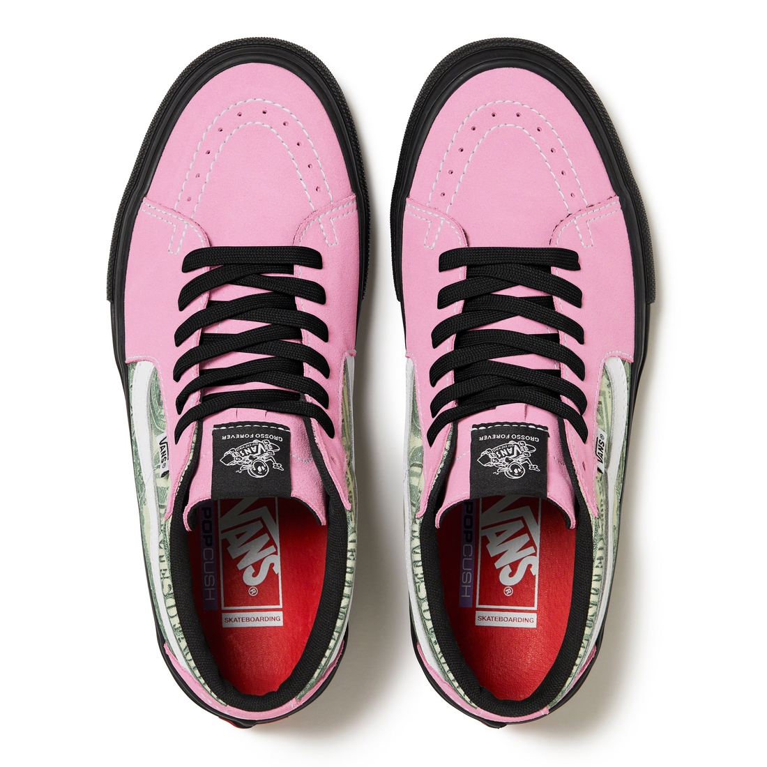 Details on Supreme  Vans Dollar Skate Grosso Mid Pink from spring summer
                                                    2023 (Price is $110)