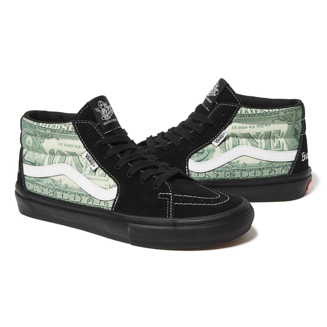 Details on Supreme  Vans Dollar Skate Grosso Mid Black from spring summer
                                                    2023 (Price is $110)