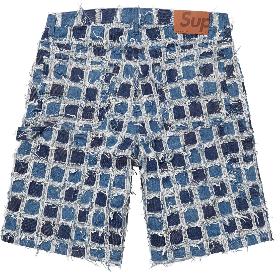 Details on Frayed Patchwork Baggy Denim Short Washed Blue from spring summer
                                                    2023 (Price is $288)