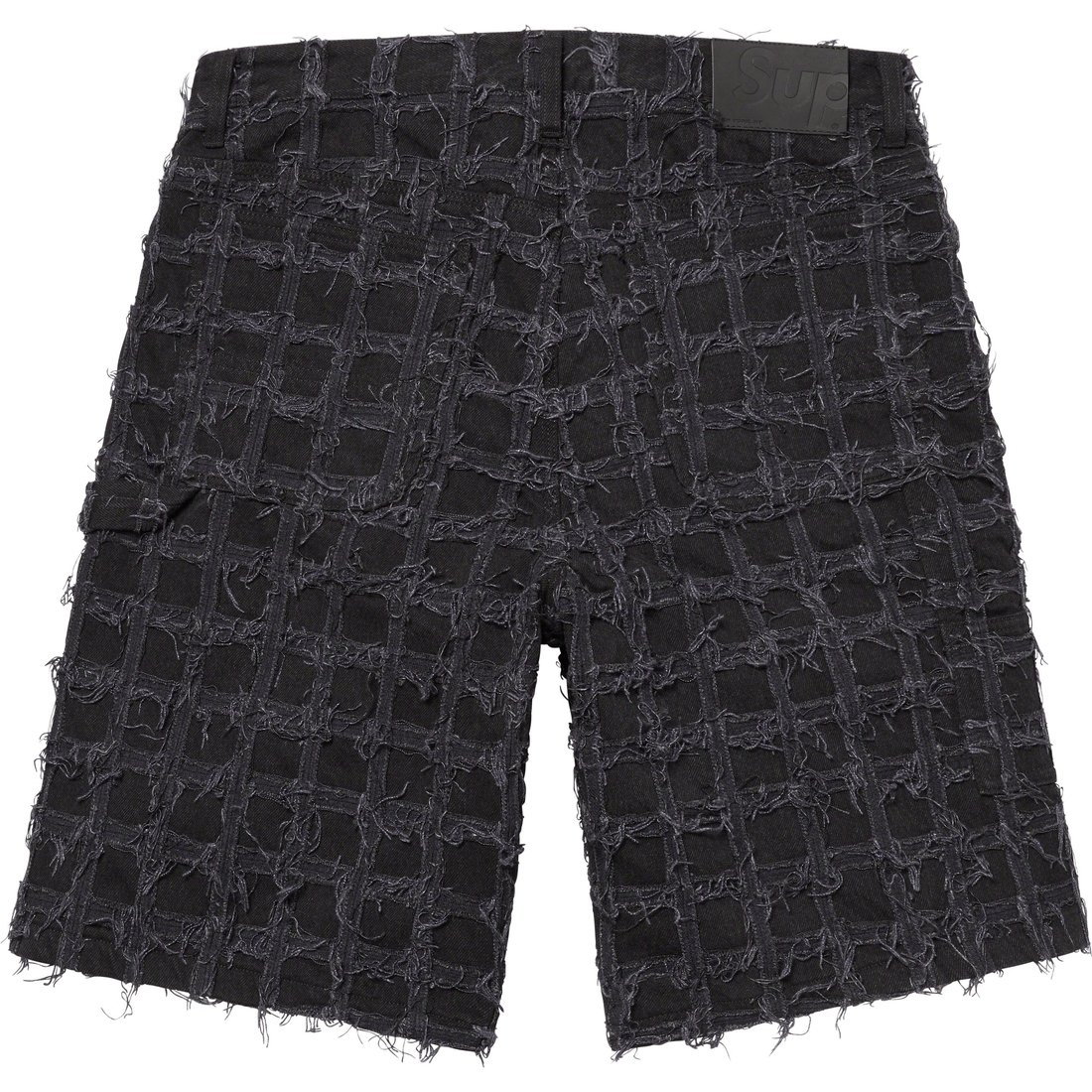 Details on Frayed Patchwork Baggy Denim Short Washed Black from spring summer
                                                    2023 (Price is $288)