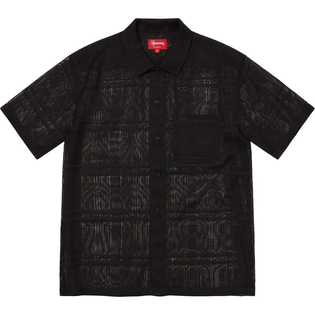 Details on Mesh Stripe S S Shirt Black from spring summer
                                                    2023 (Price is $138)