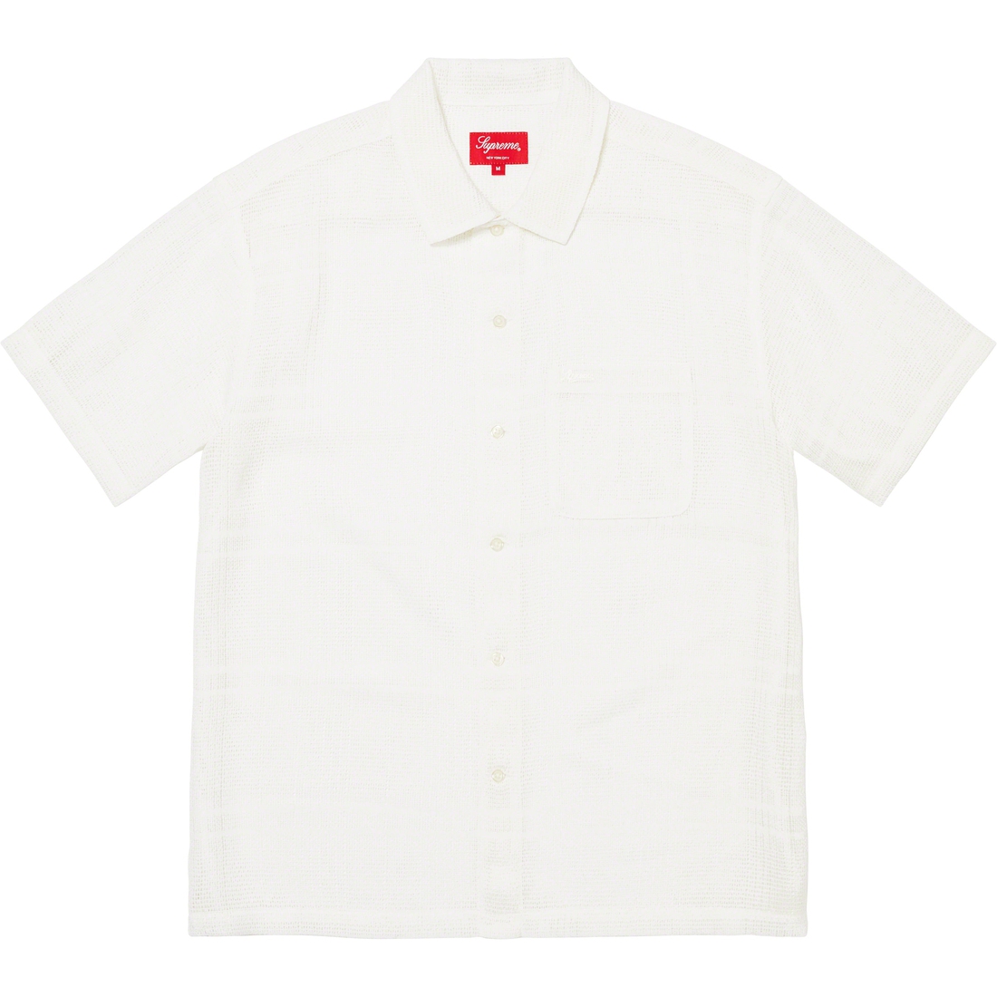 Details on Mesh Stripe S S Shirt White from spring summer
                                                    2023 (Price is $138)