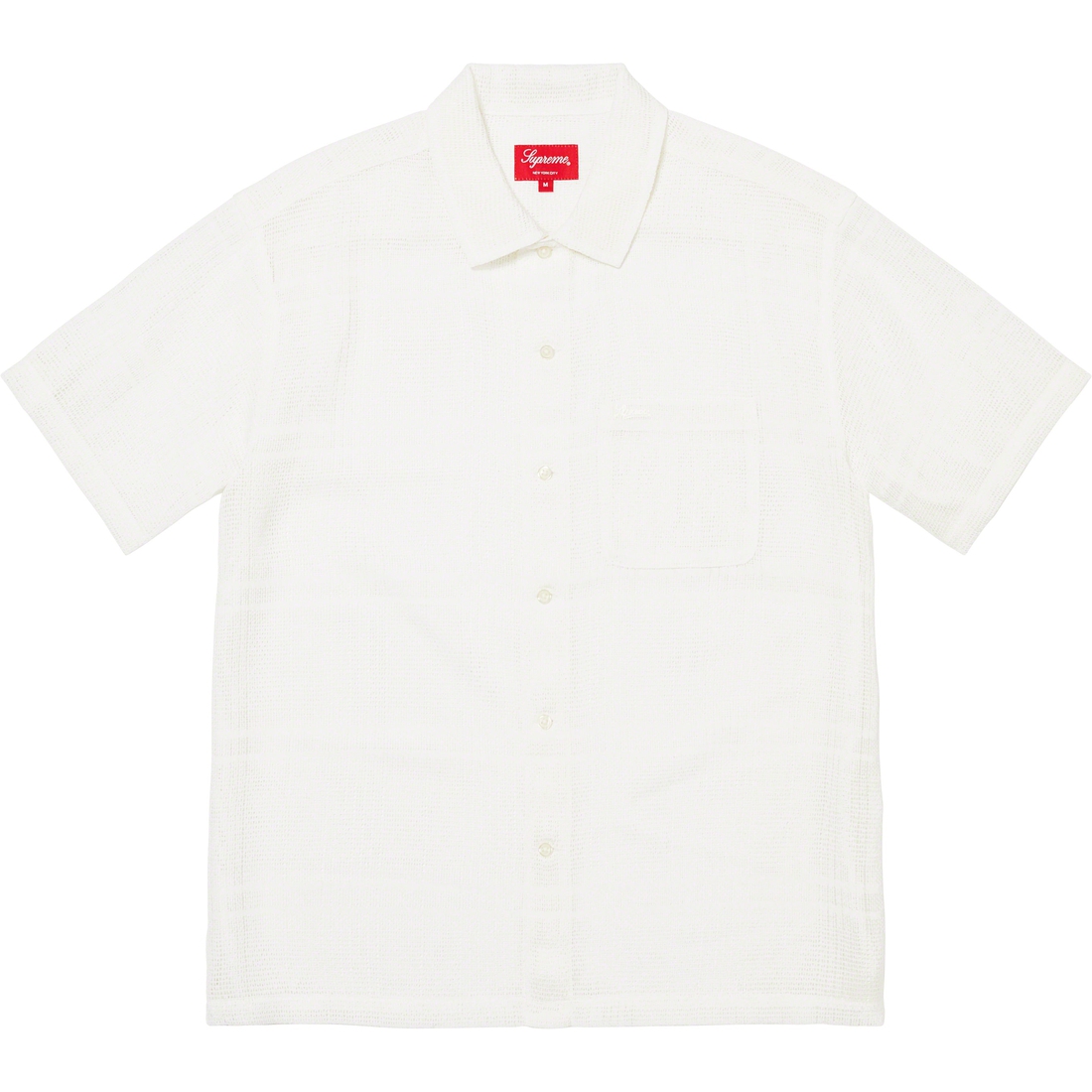 Supreme Mesh Stripe S S Shirt (SS23) - White - $138