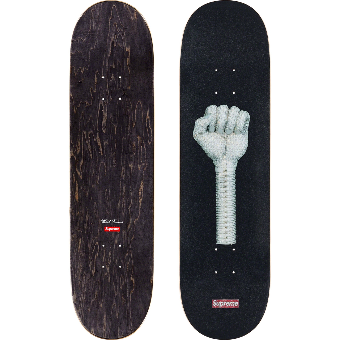 Details on Supreme Hardies Fist Skateboard Black - 8.375" x 32.125" from spring summer
                                                    2023 (Price is $68)