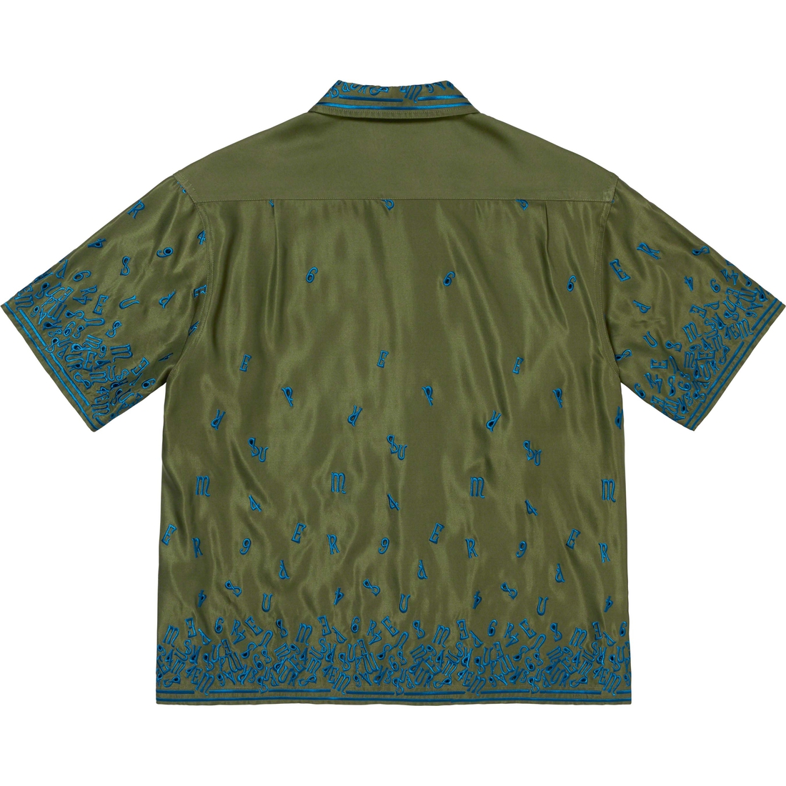 Details on Nouveau Embroidered S S Shirt Olive from spring summer
                                                    2023 (Price is $168)