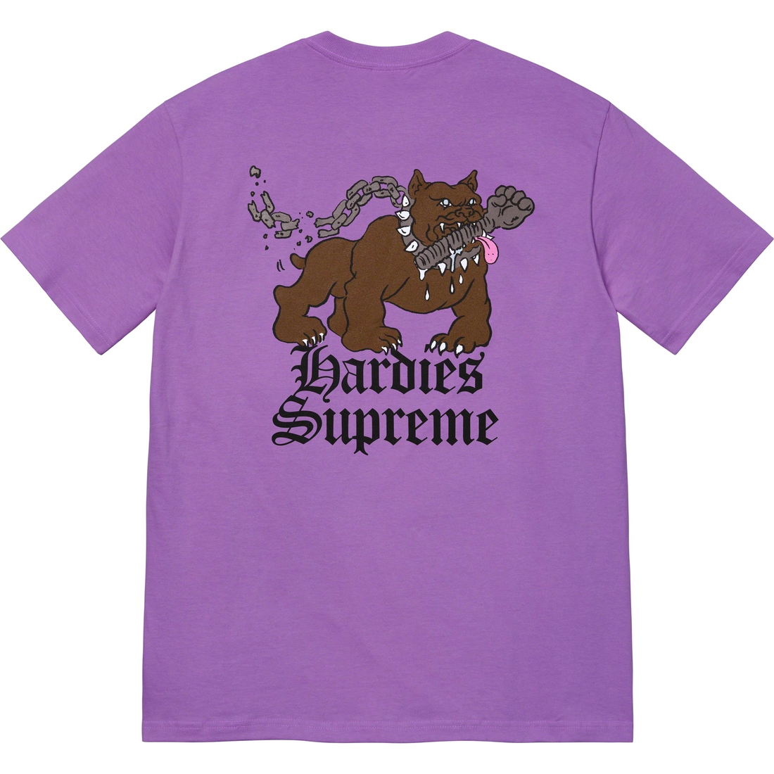 Details on Supreme Hardies Dog Tee Purple from spring summer
                                                    2023 (Price is $44)