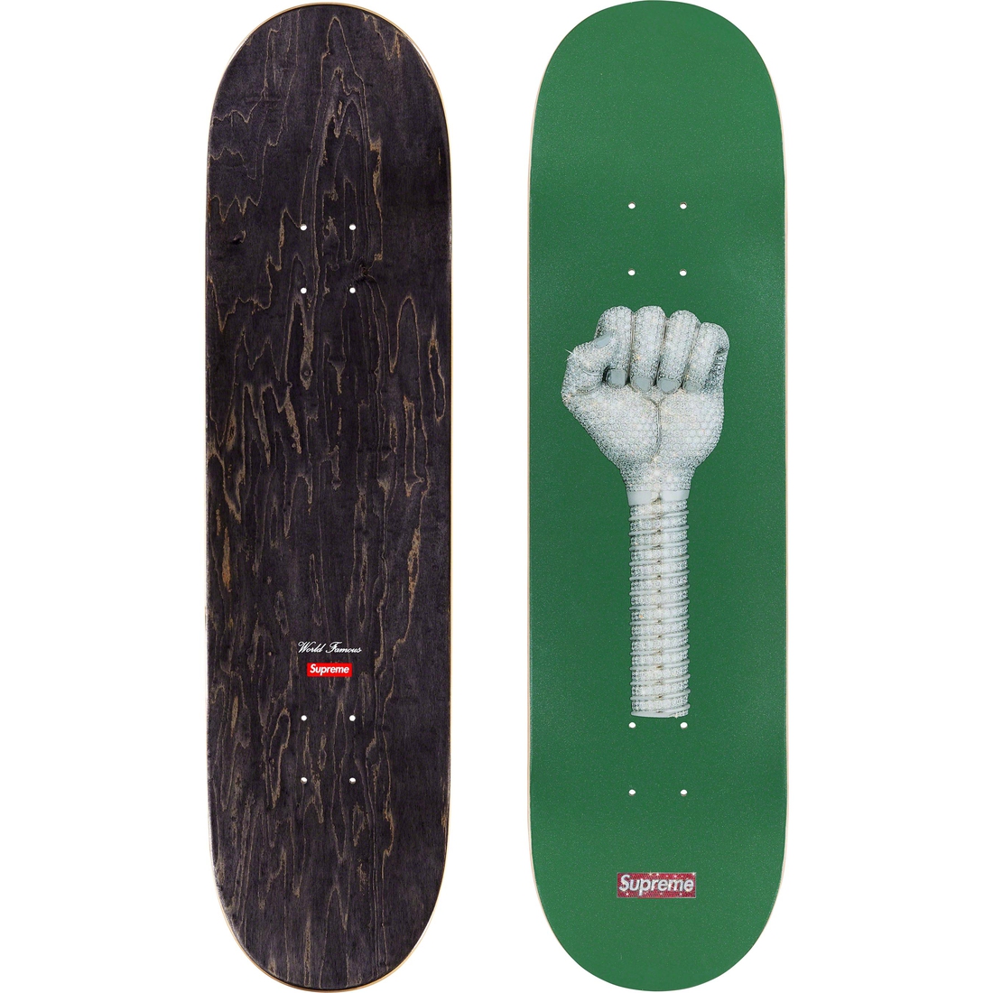 Details on Supreme Hardies Fist Skateboard Green - 8.5" x 32.25" from spring summer
                                                    2023 (Price is $68)