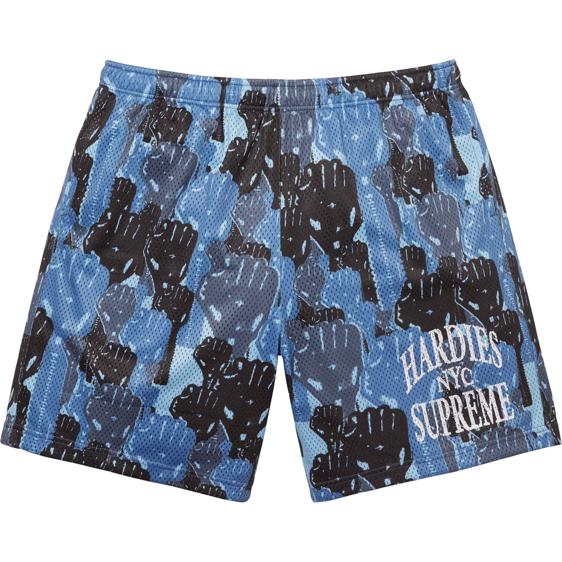 Details on Supreme Hardies Camo Basketball Short Blue from spring summer
                                                    2023 (Price is $118)