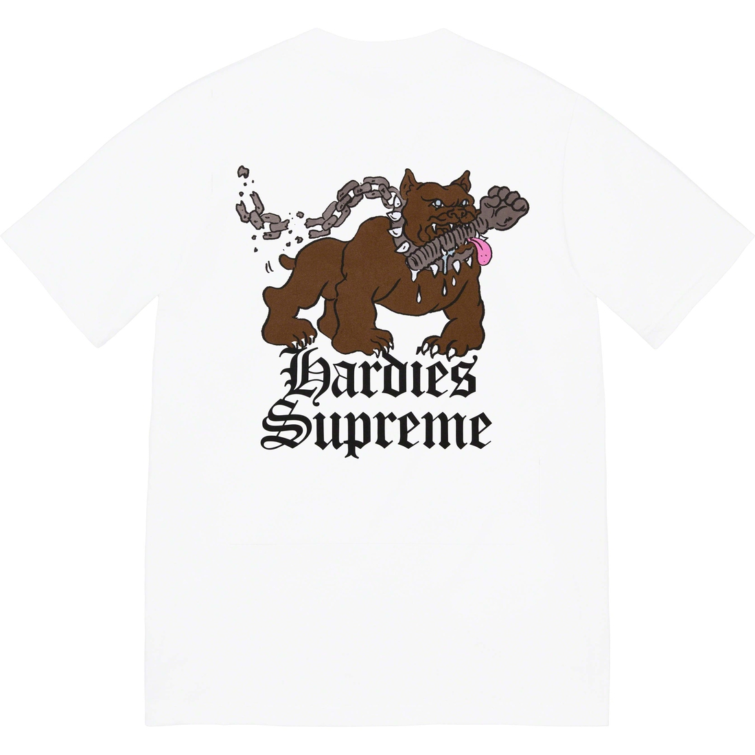 Details on Supreme Hardies Dog Tee White from spring summer
                                                    2023 (Price is $44)